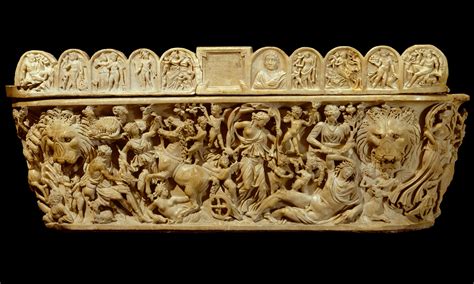 Sarcophagus of the Barberini Family! A Tapestry of Myth and Mortality Woven in Marble